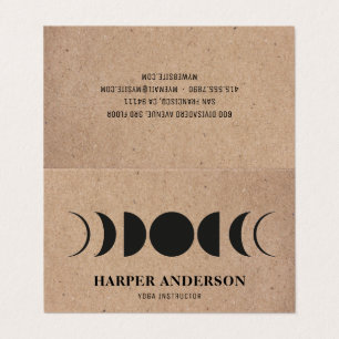 Moderne Full Moon Yoga Instructor Professional  Visitekaartje