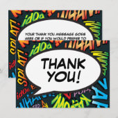 Moderne Fun Retro Stripboek Bedankt (Voorkant / Achterkant)