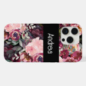 Moderne Fun Typografie bloemenachtergrond iPhone Hoesje (Achterkant horizontaal)