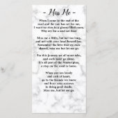 Moderne Funeral Photo Memorial Prayer Bladwijzer K Bedankkaart (Achterkant)