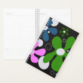 Moderne, funky blauwe, groene & roze bloemen. planner (Display)