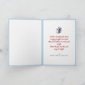 Moderne Funky Fun Santa Claus Ski Kerstvakantie Feestdagen Kaart (Binnen)