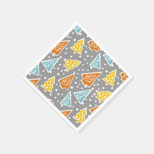 Moderne, funky, gestileerde kerstbomen servet (Hoek)