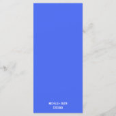 Moderne funky grillige blauwe hand getrokken boog menu (Achterkant)