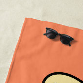 Moderne Funky Koraal | Vervaaagde Oranje Aloha Strandlaken (In situ)