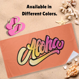 Moderne Funky Koraal | Vervagend Oranje Aloha Strandlaken