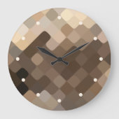 Moderne Funky Mozaïek Kunstpatroon Wandklok (Voorkant)