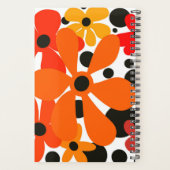 Moderne, funky, oranje & gele bloemen planner (Achterkant)