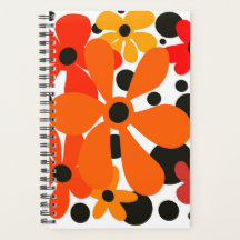 Moderne, funky, oranje & gele bloemen