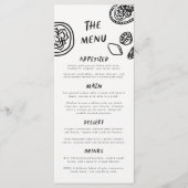 Moderne Funky Retro bruiloft Menu (Voorkant)