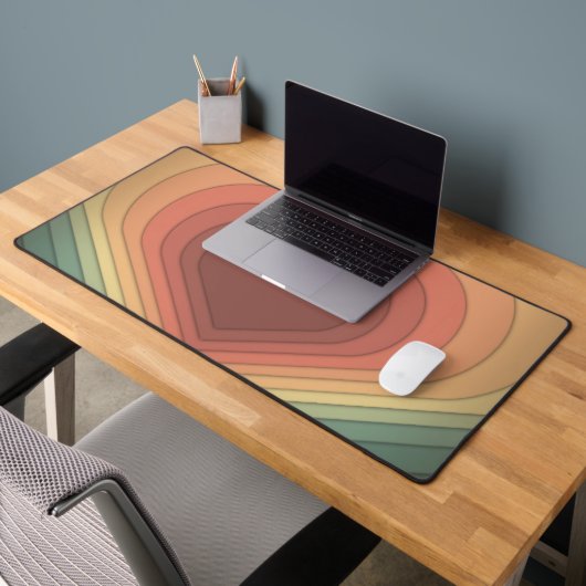 Moderne Funky Retro Kleurrijke Heart Desk Mat (Kantoor 2)