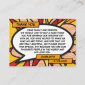 Moderne Funny Comic Boek Trouw Dank Je Plaatskaartje (Voorkant)