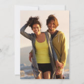 Moderne Funny Comic Book Pop Art Foto Bruiloft Kaart (Achterkant)