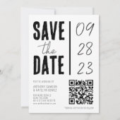 Moderne Funny Free Food & Drink Wedding 3 Foto Save The Date (Achterkant)