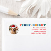 Moderne Furry & heldere multi-gekleurde tekstfoto Etiket (Insitu)