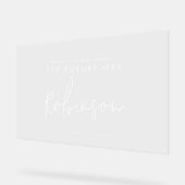 Moderne FUTURE MEVROUW Bruidsfeest Verwelkoming Wi Acryl Bord (Hoek)