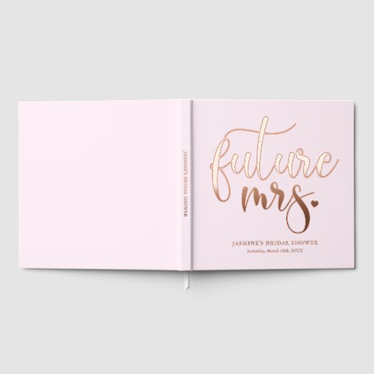 Moderne Future Mrs Bruidsfeest Gastenboek (Volledig)