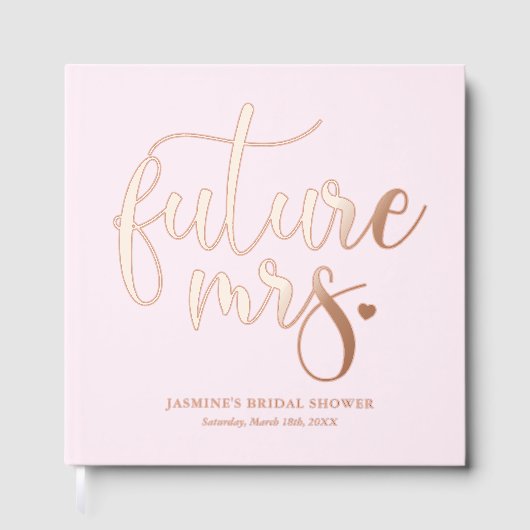 Moderne Future Mrs Bruidsfeest Gastenboek (Voorkant)