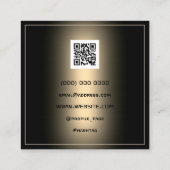 Moderne, futuristische abstracte DJ Square Busines Vierkante Visitekaartje (Achterkant)