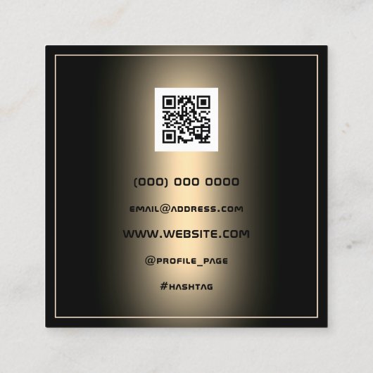 Moderne, futuristische abstracte DJ Square Busines Vierkante Visitekaartje (Achterkant)