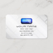 Moderne futuristische DJ faux metallic Visitekaartje (Achterkant)