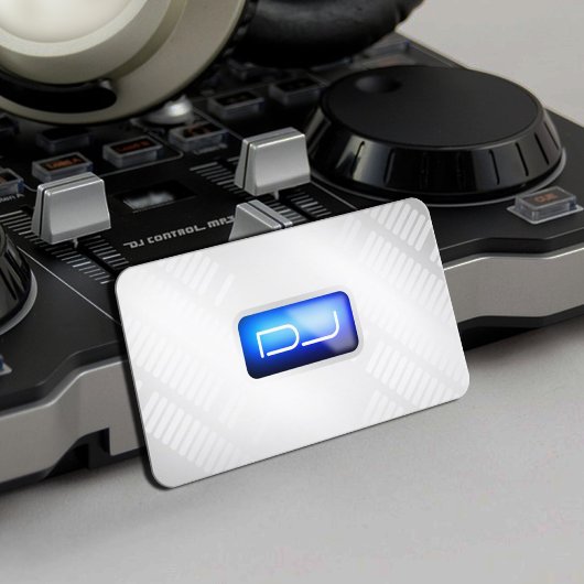 Moderne futuristische DJ faux metallic Visitekaartje