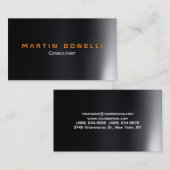 Moderne, futuristische, donkergrijze vlek visitekaartje (Voorkant / Achterkant)