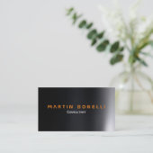 Moderne, futuristische, donkergrijze vlek visitekaartje (Staand voorkant)