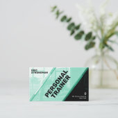 Moderne futuristische geometrische geschiktheid visitekaartje (Staand voorkant)