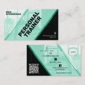 Moderne futuristische geometrische geschiktheid visitekaartje (Voorkant / Achterkant)
