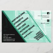 Moderne futuristische geometrische stijlgeschikthe flyer (Achterkant)