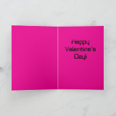 Moderne Futuristische Lichtgevende Roze Hart Kaart (Binnen)