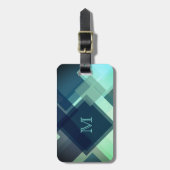 Moderne, futuristische, marmerbare glasvezel bagagelabel (Voorkant verticaal)