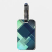 Moderne, futuristische, marmerbare glasvezel bagagelabel (Achterkant verticaal)