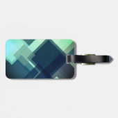 Moderne, futuristische, marmerbare glasvezel bagagelabel (Achterkant horizontaal)