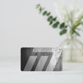 Moderne futuristische natte metaalstijl visitekaartje (Staand voorkant)