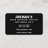 Moderne futuristische natte metaalstijl visitekaartje (Achterkant)