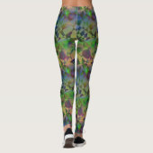 Moderne Futuristische verbrijzelde licht ombre gra Leggings (Achterkant)