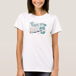 Moderne GAF DEZE LICHAAMSVORM OP STRAND LANG GELED T-shirt