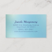 Moderne Galaxy Blauwgroen Lavendar Folie Visitekaartje (Achterkant)