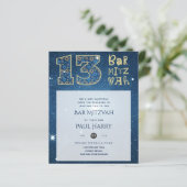 Moderne galaxy Blue BAR MITZVAH-uitvindingen (Staand voorkant)