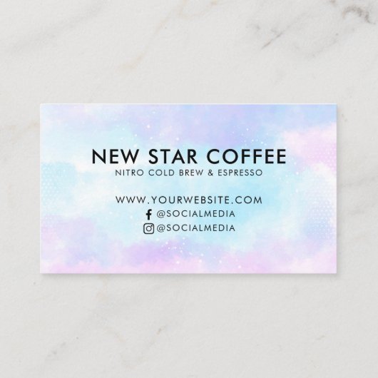 Moderne Galaxy Business Loyalty Punch Kaart Visitekaartje (Achterkant)