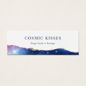 Moderne Galaxy Kleurrijke Sterren Gouden Logo Sier Mini Visitekaartjes (Voorkant)