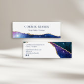 Moderne Galaxy Kleurrijke Sterren Gouden Logo Sier Mini Visitekaartjes