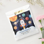 Moderne Galaxy Planets Space Rocket Bedankt Bedankzakje (Gezegeld)
