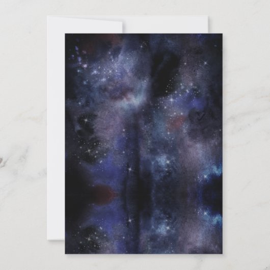 Moderne Galaxy Planets Space Rocket Kids Verjaarda Kaart (Achterkant)