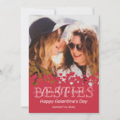 Moderne galentines Day Foto Holiday Kaart (Voorkant)