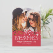 Moderne galentines Day Foto Holiday Kaart (Staand voorkant)