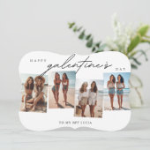 Moderne Galentine's Day fotokaart voor BFF | Beste Feestdagenkaart (Staand voorkant)