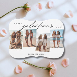 Moderne Galentine's Day fotokaart voor BFF | Beste Feestdagenkaart